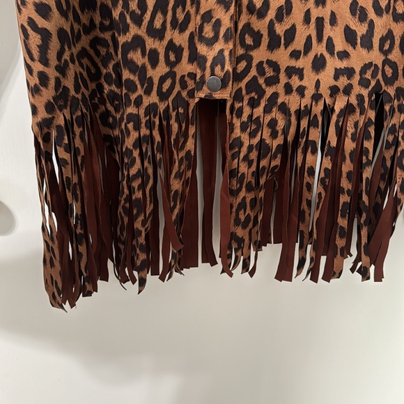 NWT ODDY cheetah fringe button up jacket - Picture 7 of 12